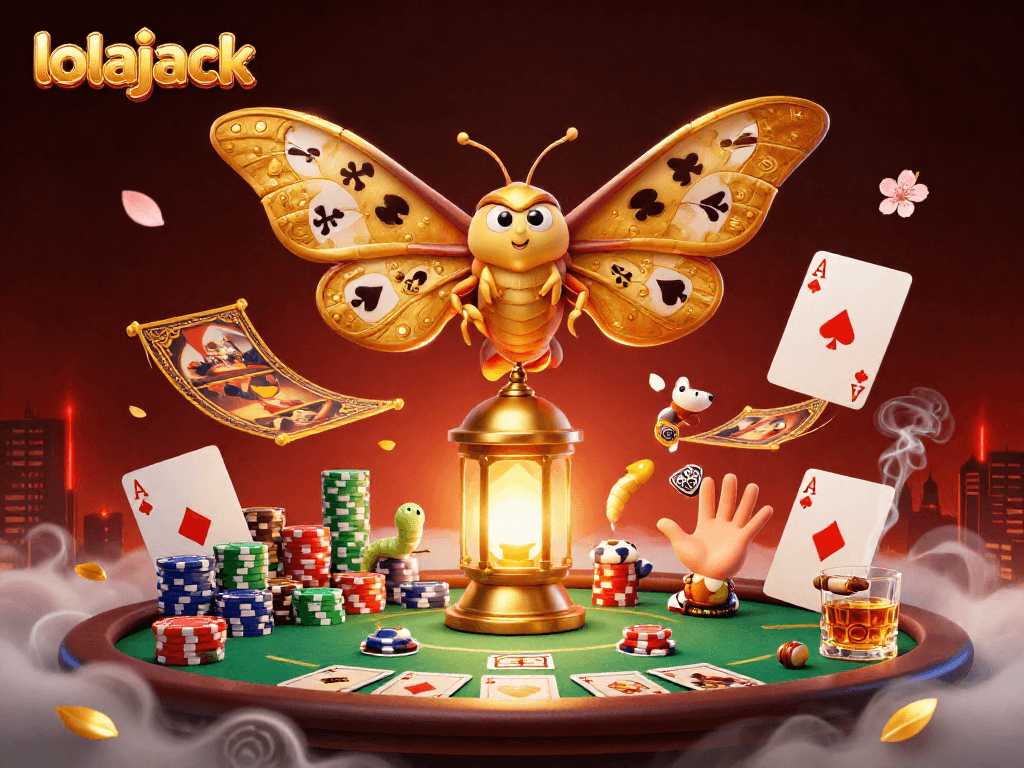 Engage in thrilling casino action with lolajack amid vibrant poker scenes and captivating visuals.
