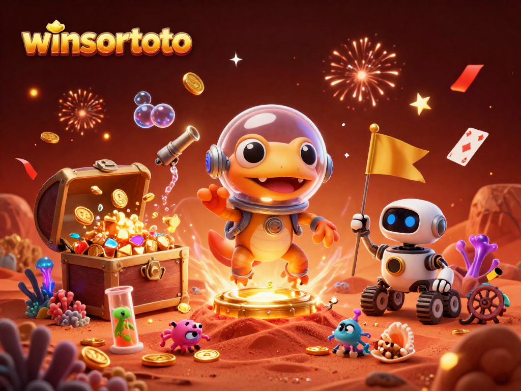 Menang di winsortoto dengan gecko mars 3D menemukan kasino emas, di tengah keceriaan dan elemen permainan