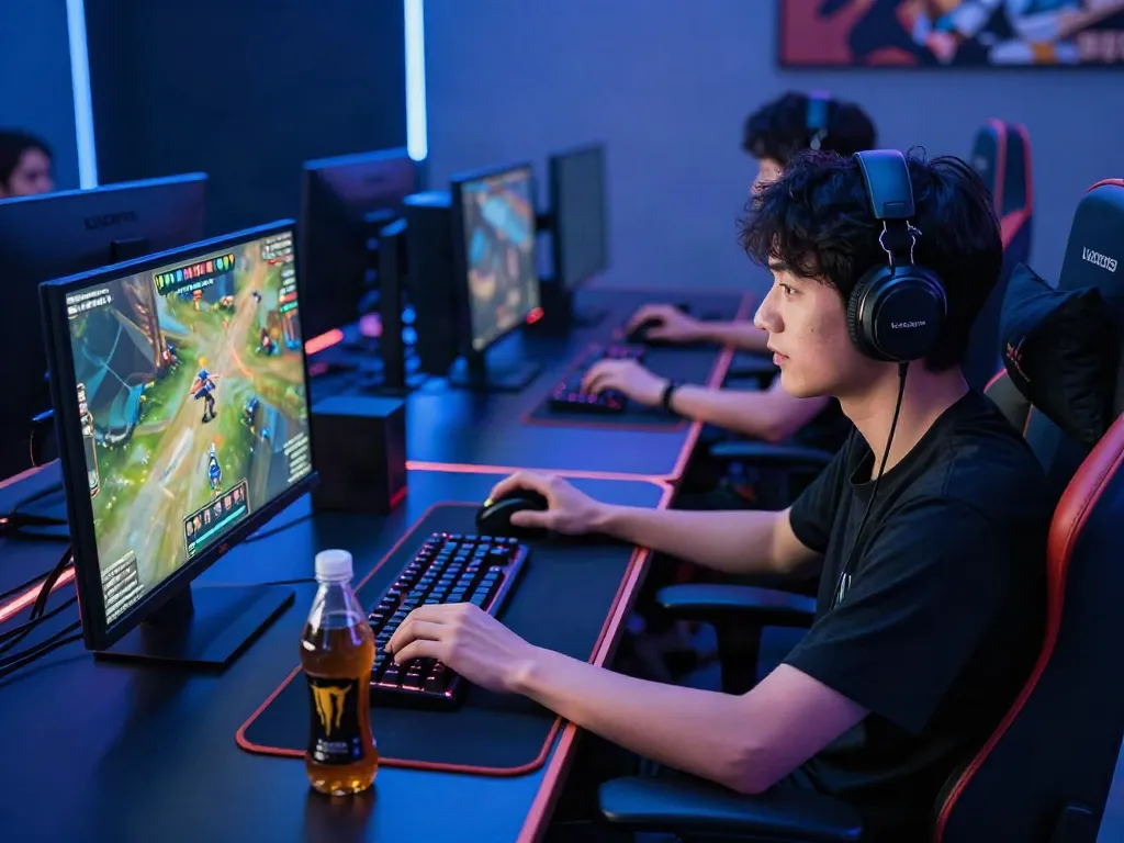 Engaged player immersed in a thrilling match on luxury111 gaming platform.