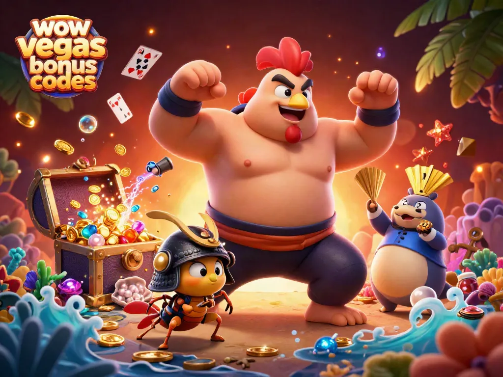Engage with wow vegas bonus codes and discover dynamic casino action in an electrifying scene of 3D characters.