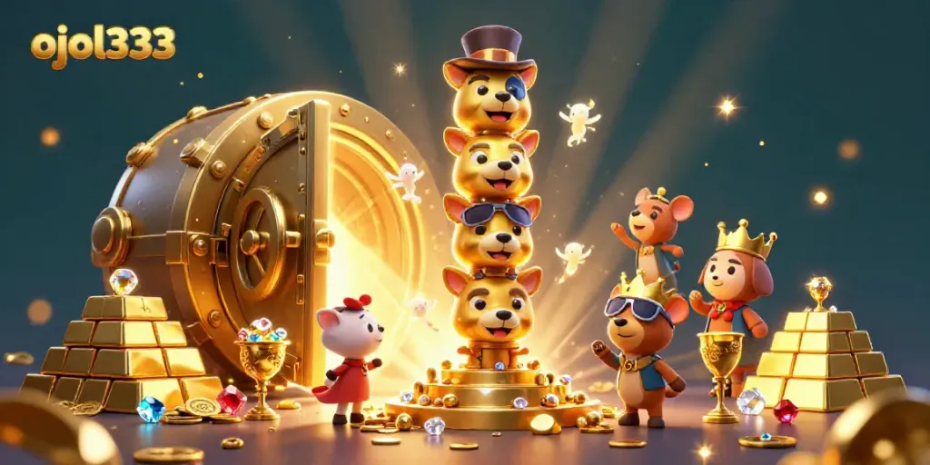 Experience the thrilling ojol333 gaming atmosphere with vibrant treasures and engaging 3D characters.