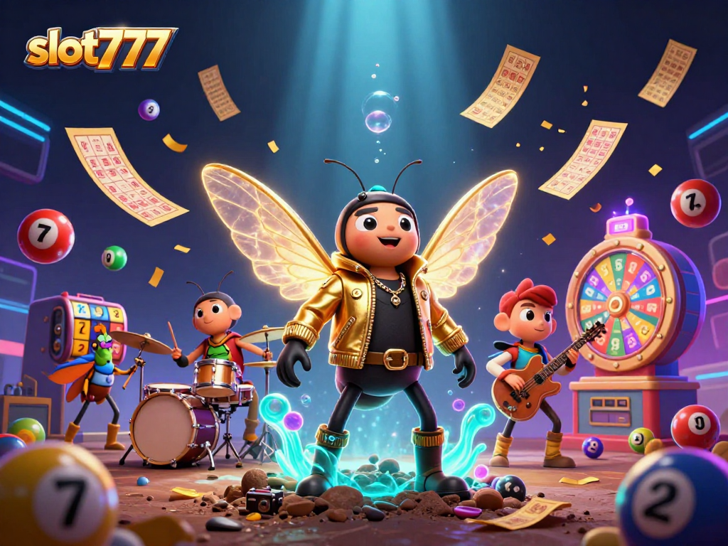 Menggali keseruan slot777 dengan karakter unik di latar glamor kasino.