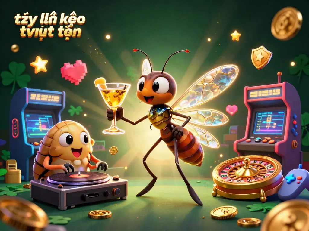 Engage in tỷ lệ kèo trực tuyến with a vibrant 3D casino scene featuring a lively mascot and unique game elements.