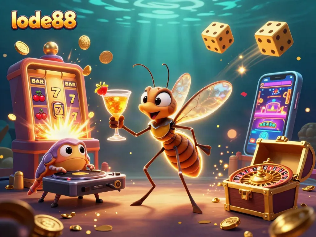 Experience thrilling gaming at lode88 with vibrant casino characters and dynamic elements.