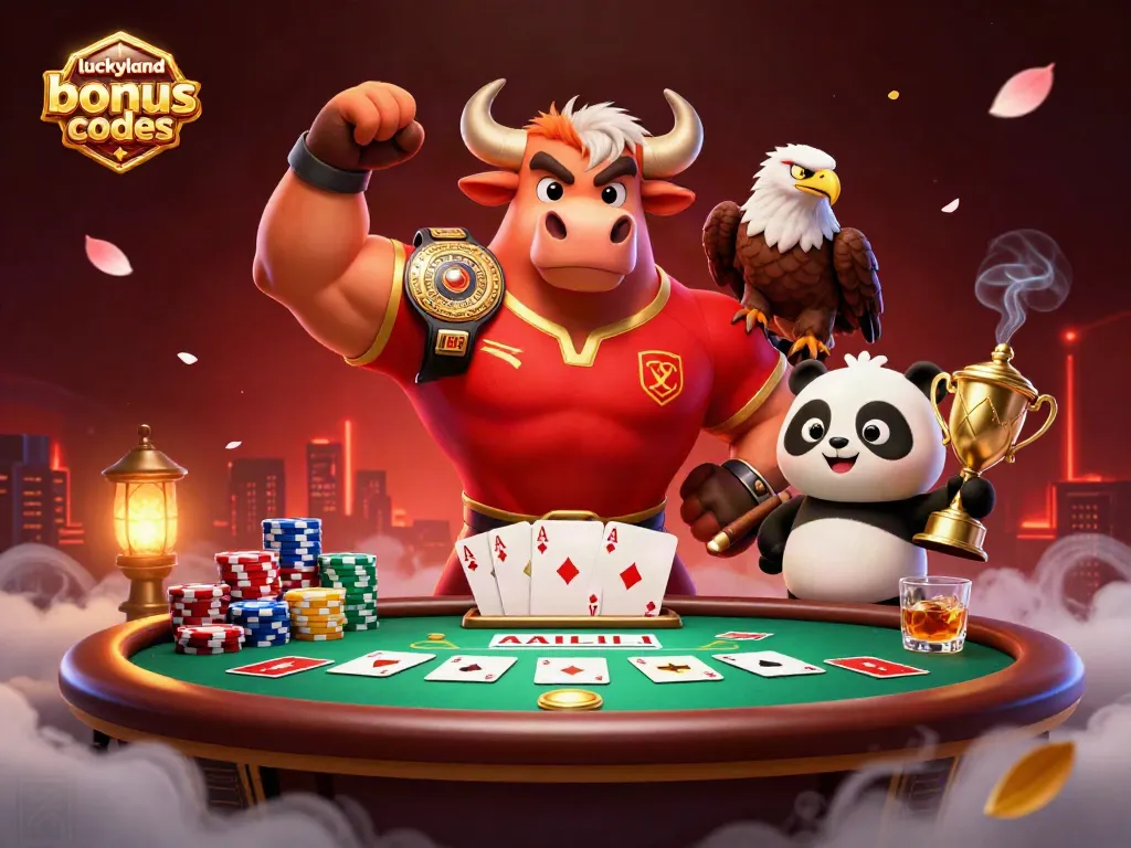 Experience the excitement of luckyland slots bonus codes amidst vibrant casino elements and animated characters.
