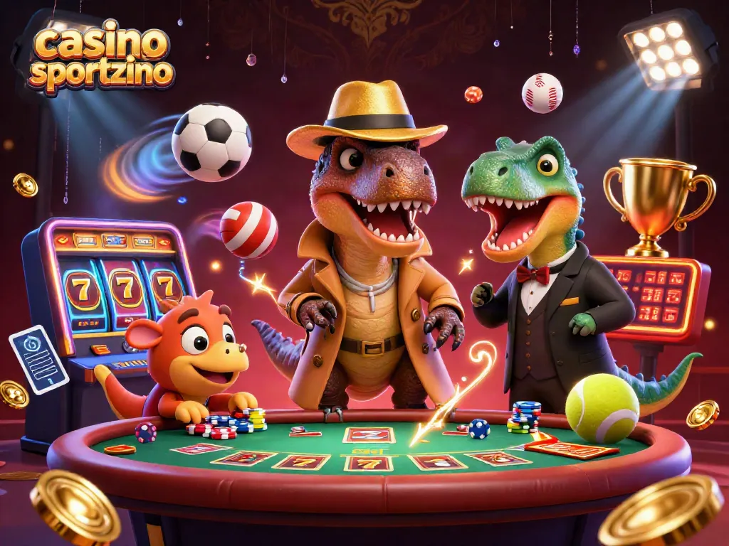Engage with casino like Sportzino through vibrant gaming scenes with colorful characters and dynamic elements.