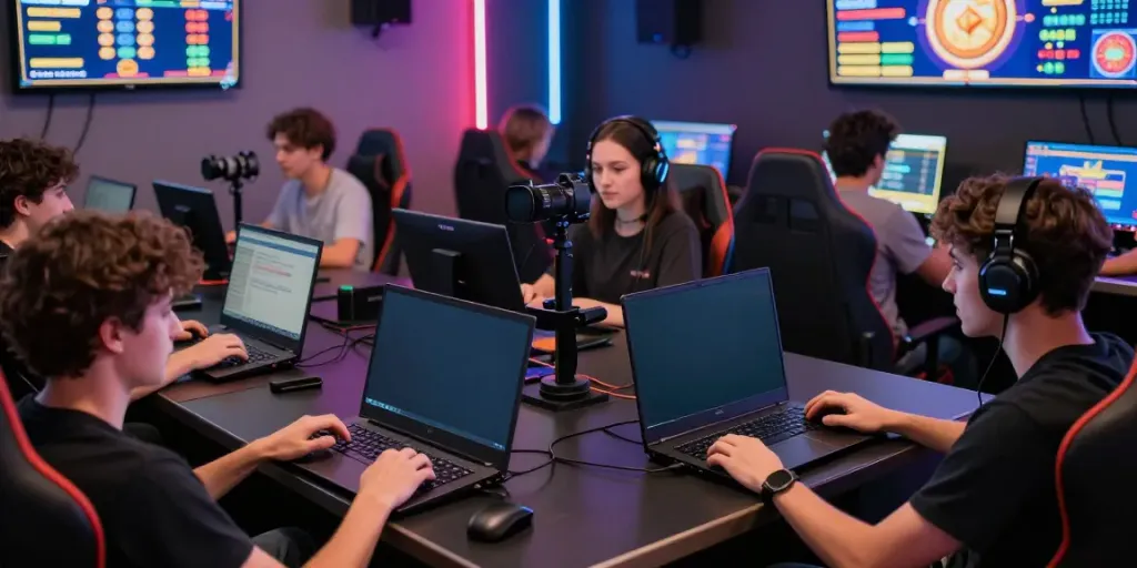 Players enjoying the immersive gaming experience at bro138's modern slot lounge.