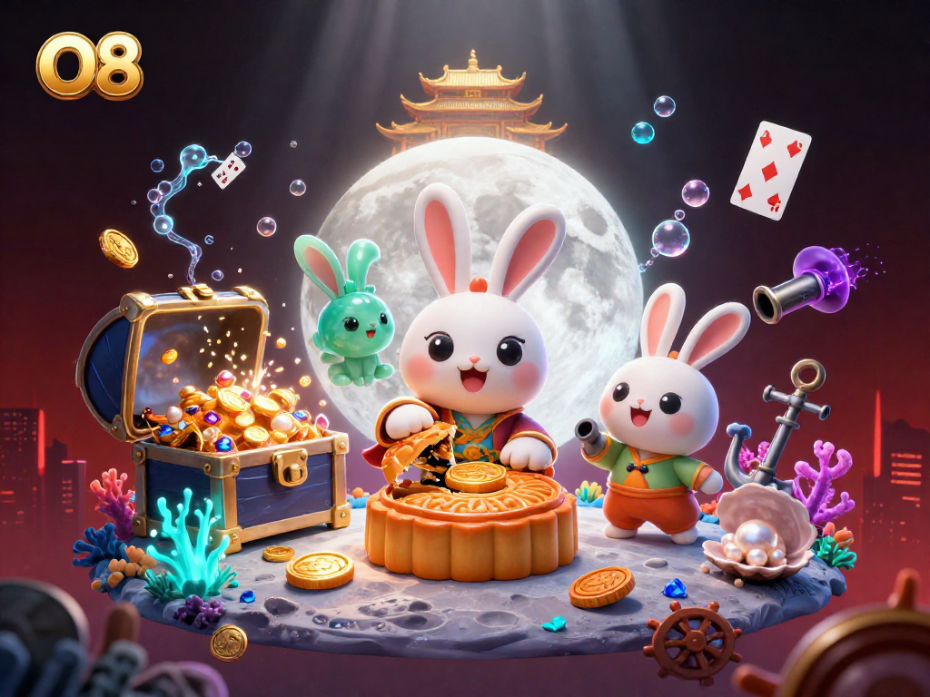 Play poker and win with O8’s vibrant 3D illustration featuring unique gambling-themed elements.