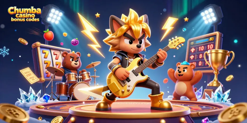 Chumba casino bonus codes reveal exciting game strategies with vibrant casino visuals.
