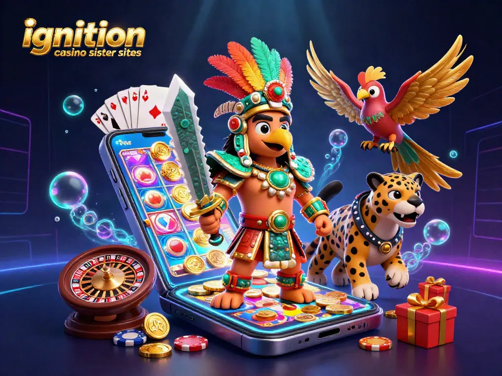 Engage with the dynamic world of ignition casino sister sites, showcasing a thrilling gaming experience with diverse bonuses and vibrant slot games.