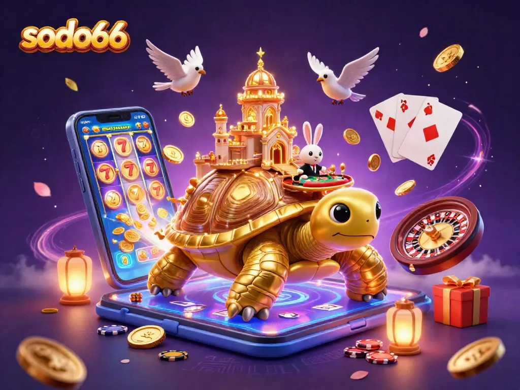 Experience thrilling gameplay at sodo66 with our vibrant casino illustration featuring rich rewards!
