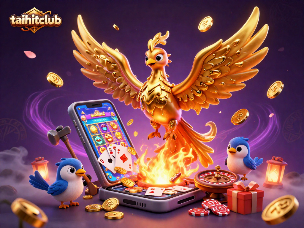 Taihitclub unleashes thrilling slot gaming action with vibrant visuals and dynamic golden phoenix.