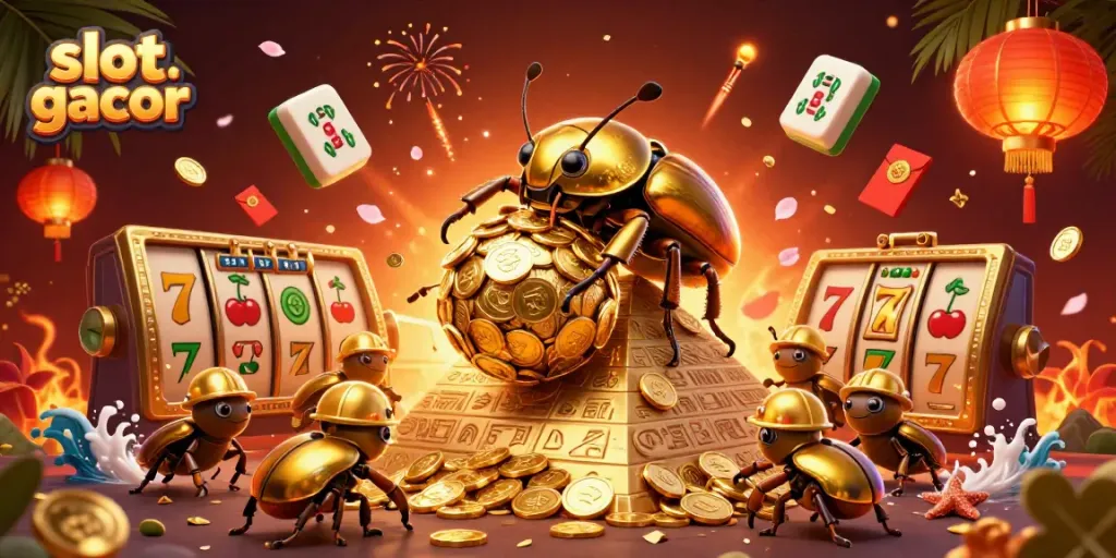 Memenangkan slot gacor dengan strategi terbaik, menggambarkan keberuntungan di dunia kasino.