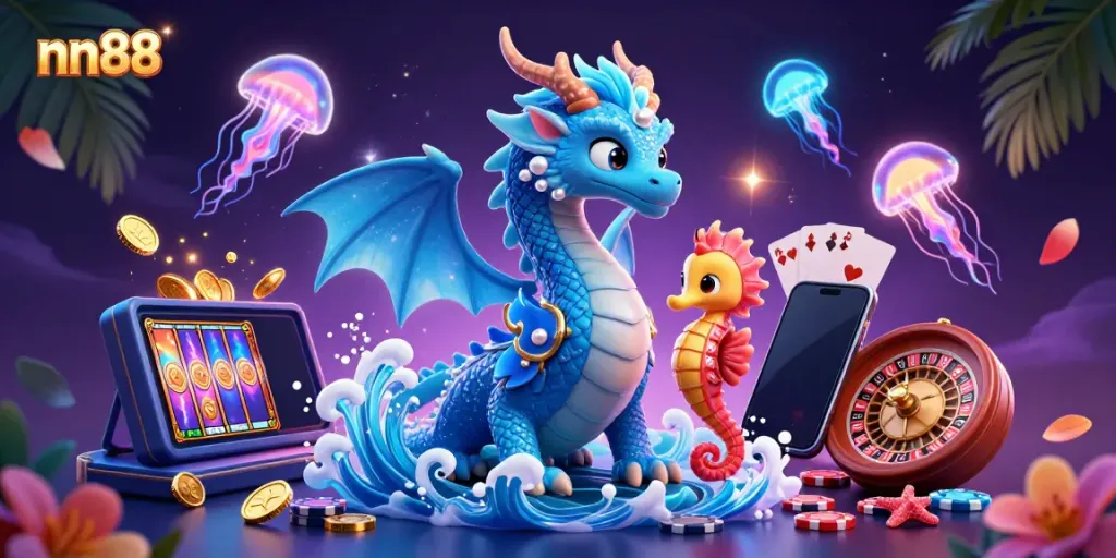 Experience exhilarating gaming and big wins with nn88, featuring vibrant casino elements and captivating characters.
