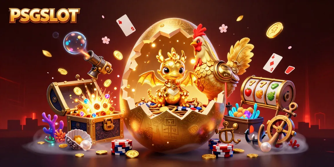 Menangkan permainan di PSGSLOT dengan naga emas dan chip poker mengelilinginya, memancarkan kemewahan.