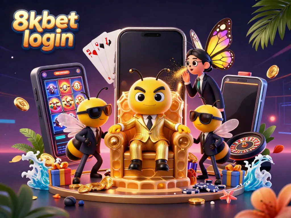 Experience the thrill of 8xbet login with our captivating casino illustration, showcasing vibrant games and action.