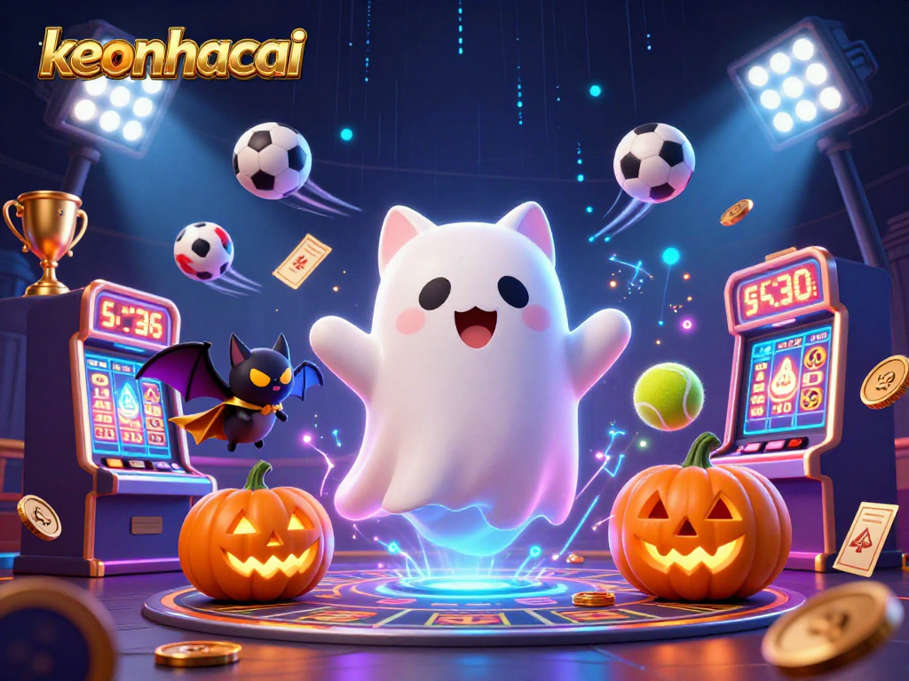 Engage with the thrilling action of keonhacai as a friendly ghost cat explores a haunted casino.